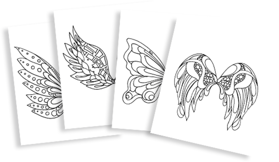Design patterns of four wings.